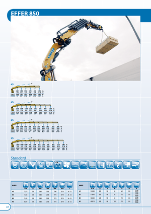 Hydrauliczne żurawie do załadunku Effer 850 8S 4S