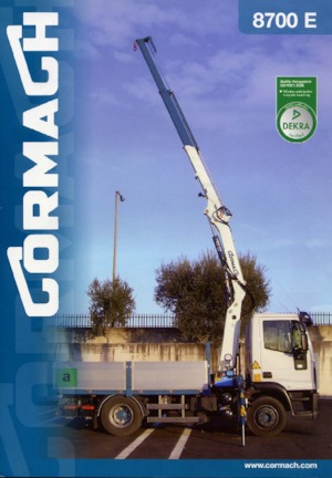 Hydrauliczne żurawie do załadunku Cormach 8700 E3