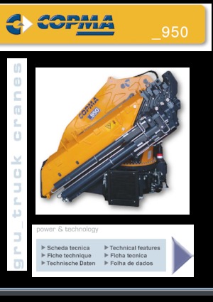 Hydrauliczne żurawie do załadunku COPMA 2000 950.8