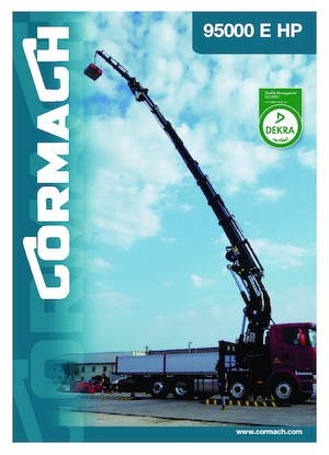 Hydrauliczne żurawie do załadunku Cormach 95000 E8F186 HP