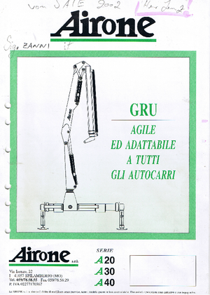 Hydrauliczne żurawie do załadunku Airone A 40 S 1