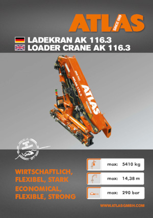Hydrauliczne żurawie do załadunku Atlas AK 116.3 A2L 