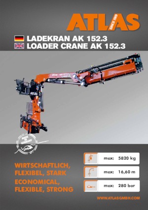 Hydrauliczne żurawie do załadunku Atlas AK 152.3 A3 