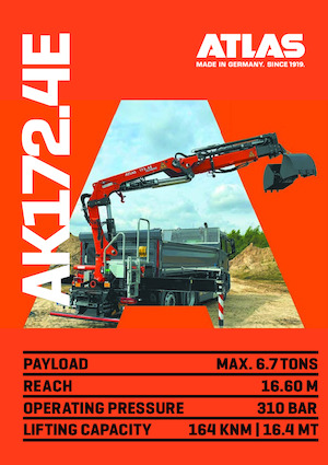 Hydrauliczne żurawie do załadunku Atlas AK 172.4E A4  