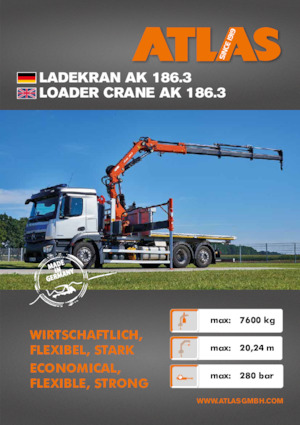 Hydrauliczne żurawie do załadunku Atlas AK 186.3 A7 