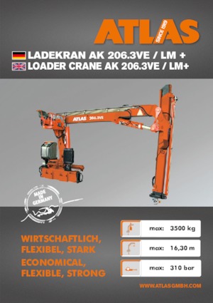 Hydrauliczne żurawie do załadunku Atlas AK 206.3VE A11L 