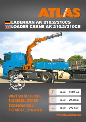 Hydrauliczne żurawie do załadunku Atlas AK 210.2 A7 