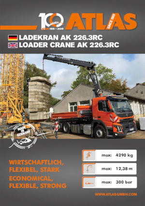Hydrauliczne żurawie do załadunku Atlas AK 226.3RC A4 