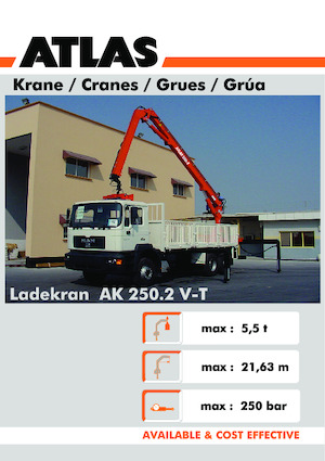 Hydrauliczne żurawie do załadunku Atlas AK 250.2CS A21 
