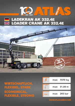 Hydrauliczne żurawie do załadunku Atlas AK 332.4 E A3
