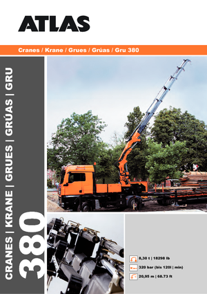 Hydrauliczne żurawie do załadunku Atlas AK 380.3 A2