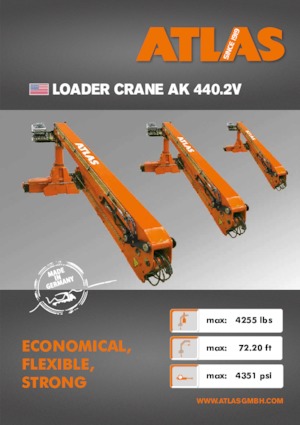 Hydrauliczne żurawie do załadunku Atlas AK 440.2V A21L 