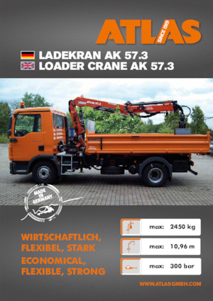 Hydrauliczne żurawie do załadunku Atlas AK 57.3 A3L 