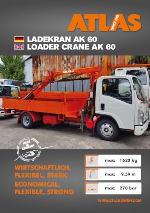 Hydrauliczne żurawie do załadunku Atlas AK 60 A1