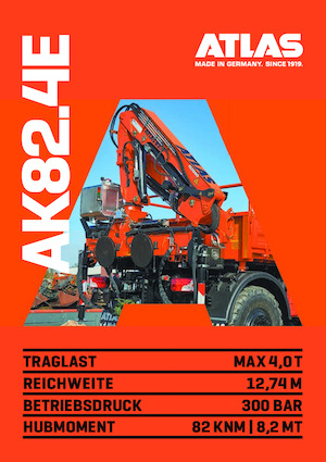 Hydrauliczne żurawie do załadunku Atlas AK 82.4E A5L