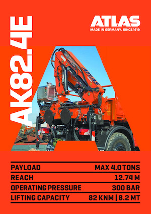 Hydrauliczne żurawie do załadunku Atlas AK 82.4E A5L