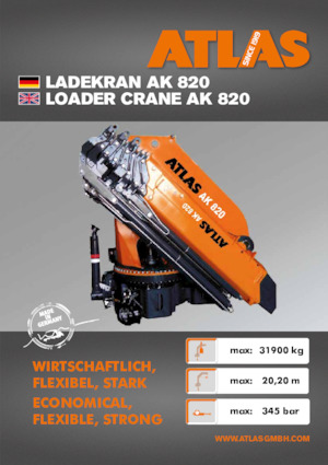 Hydrauliczne żurawie do załadunku Atlas AK 820 A4