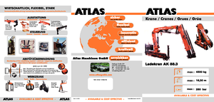 Hydrauliczne żurawie do załadunku Atlas AK 88.3 A4L 