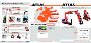 Hydrauliczne żurawie do załadunku Atlas AK 88.3 A1 