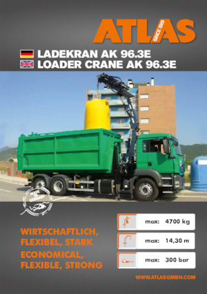 Hydrauliczne żurawie do załadunku Atlas AK 96.3E A1 