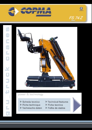 Hydrauliczne żurawie do załadunku COPMA 2000 FS 74.Z2