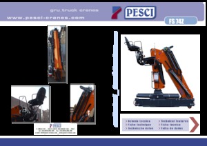 Hydrauliczne żurawie do załadunku Pesci FS 74Z