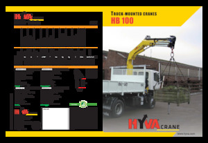 Hydrauliczne żurawie do załadunku Hyva Crane HB 100 E2