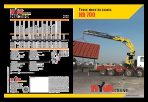 Hydrauliczne żurawie do załadunku Hyva Crane HB 700 