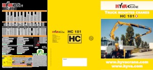 Hydrauliczne żurawie do załadunku Hyva Crane HC 181X 