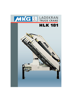 Hydrauliczne żurawie do załadunku MKG HLK 181 a2V 