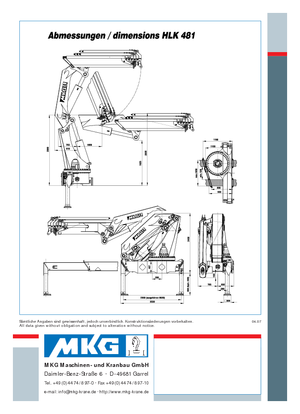 Hydrauliczne żurawie do załadunku MKG HLK 481 a5