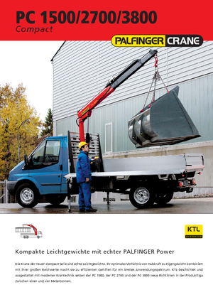 Hydrauliczne żurawie do załadunku Palfinger PC 1500 A