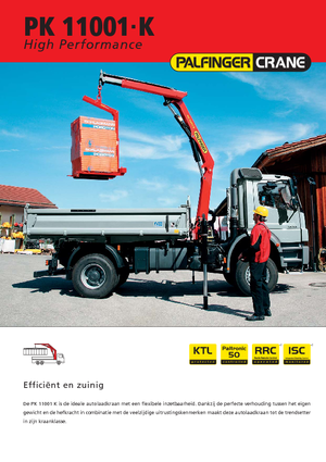 Hydrauliczne żurawie do załadunku Palfinger PK 11001 K