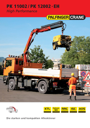 Hydrauliczne żurawie do załadunku Palfinger PK 12002 EH D