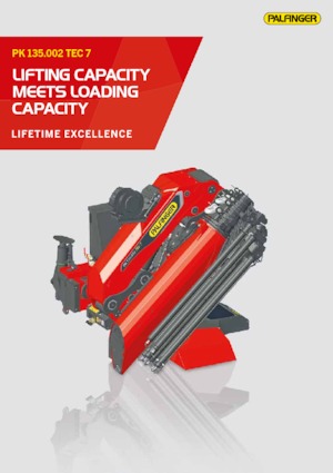 Hydrauliczne żurawie do załadunku Palfinger PK 135.002 TEC 7 E 