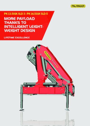 Hydrauliczne żurawie do załadunku Palfinger PK 14.501K SLD 5