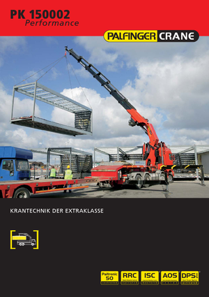 Hydrauliczne żurawie do załadunku Palfinger PK 150002 HPLS E