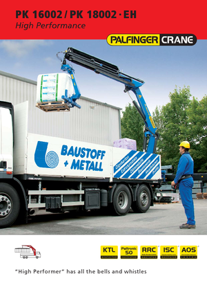 Hydrauliczne żurawie do załadunku Palfinger PK 18002-EH E