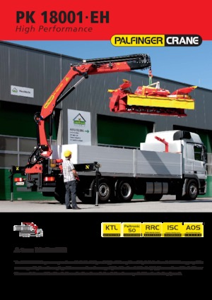 Hydrauliczne żurawie do załadunku Palfinger PK 18.001 EH