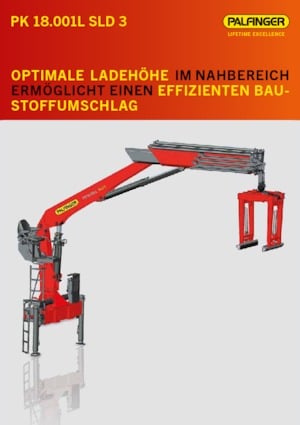 Hydrauliczne żurawie do załadunku Palfinger PK 18.001L SLD 3 A