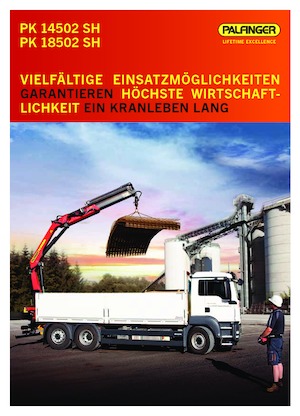 Hydrauliczne żurawie do załadunku Palfinger PK 18502 SH E
