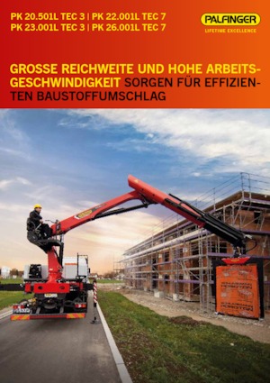Hydrauliczne żurawie do załadunku Palfinger PK 23.001L TEC 3 C