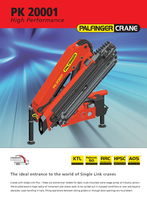 Hydrauliczne żurawie do załadunku Palfinger PK 20001 LA 4 HPLS