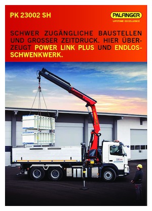 Hydrauliczne żurawie do załadunku Palfinger PK 23002 SH B