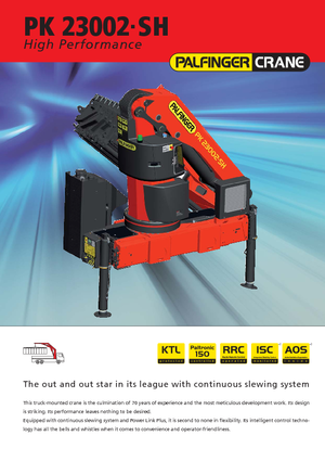 Hydrauliczne żurawie do załadunku Palfinger PK 23002 SH B