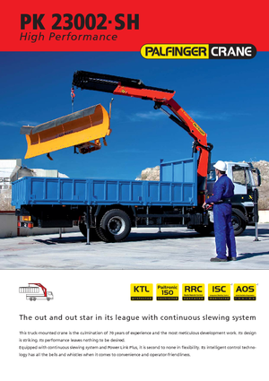 Hydrauliczne żurawie do załadunku Palfinger PK 23002 SH B