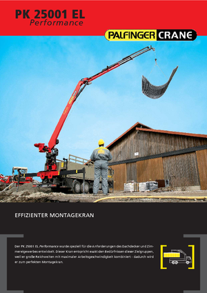 Hydrauliczne żurawie do załadunku Palfinger PK 25001 ELA