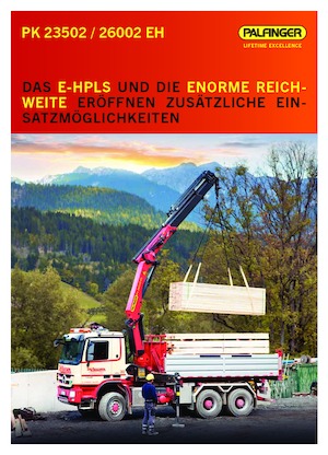 Hydrauliczne żurawie do załadunku Palfinger PK 26002 EH F