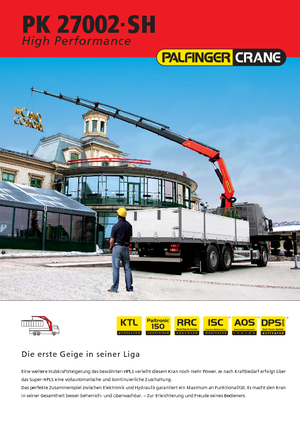 Hydrauliczne żurawie do załadunku Palfinger PK 27002 SH F