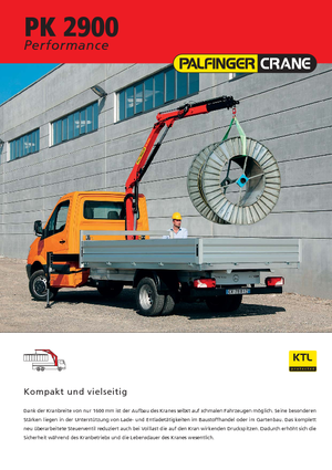 Hydrauliczne żurawie do załadunku Palfinger PK 2900 A
